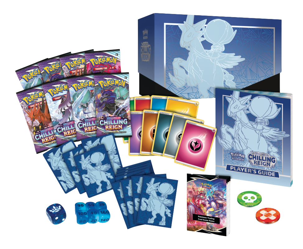 Pokémon Sword & Shield Chilling Reign Elite Trainer Box (ETB) (Ice Rider Calyrex) | SWSH06 content