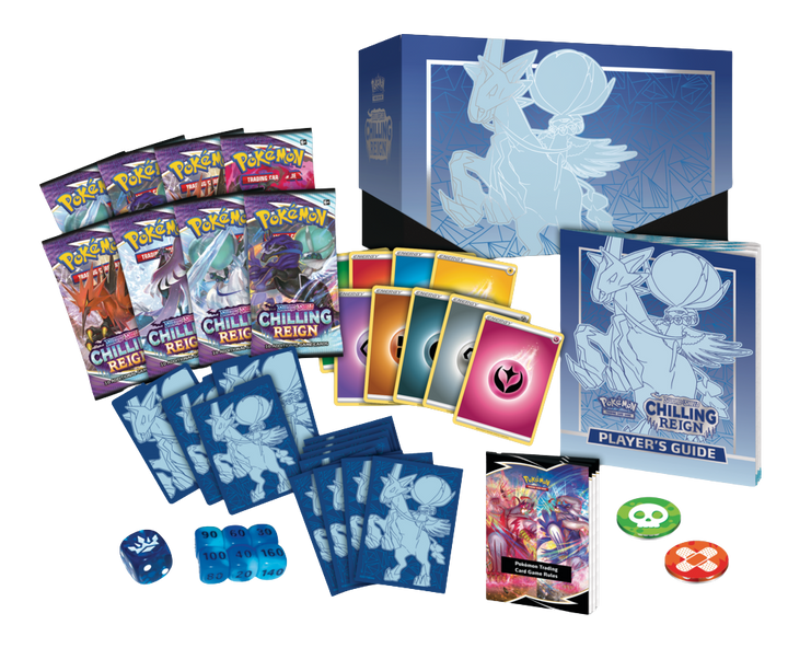 Pokémon Sword &amp; Shield Chilling Reign Elite Trainer Box (ETB) (Ice Rider Calyrex) | SWSH06 content