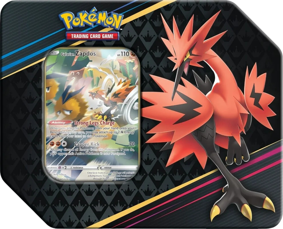 Pokémon Sword &amp; Shield Crown Zenith Tin (Galarian Zapdos) | SWSH12.5