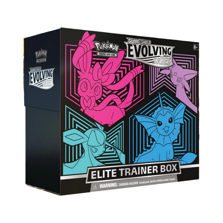 Pokémon Sword &amp; Shield Evolving Skies Elite Trainer Box (ETB) (Sylveon, Glaceon, Vaporeon, Espeon) | SWSH07