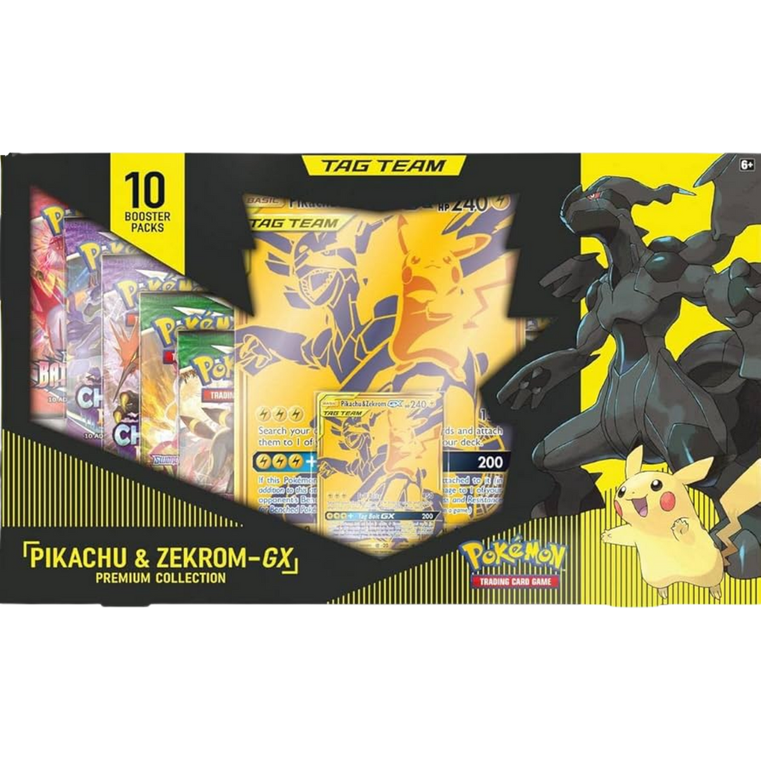 Pokémon Sword &amp; Shield Pikachu &amp; Zekrom GX Premium Collection Box