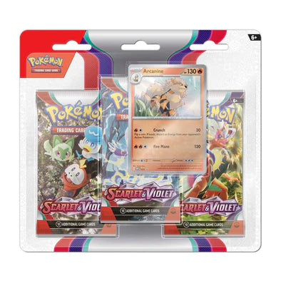 Pokemon TCG: Scarlet & Violet Base Set 3 Pack Blister Arcanine