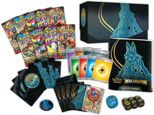 Load image into Gallery viewer, Pokemon TCG: Mega Evolution ME01 Elite Trainer Box Mega Lucario contents
