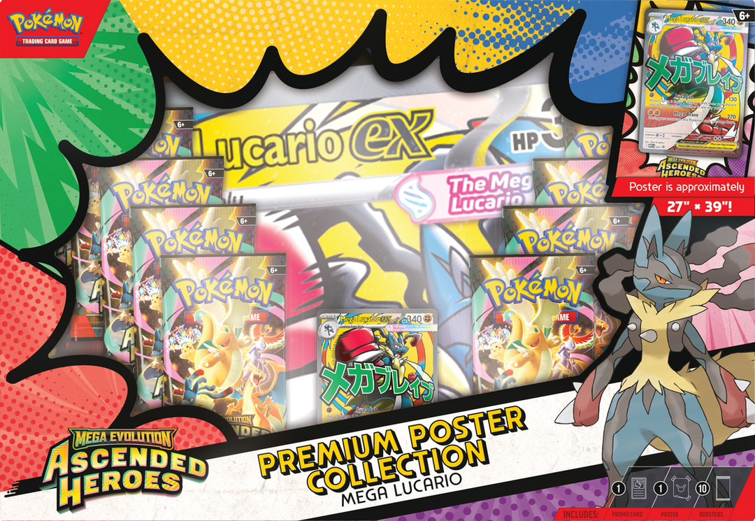 Pokémon Mega Evolution Ascended Heroes Premium Poster Collection (Lucario Ex) | ME2.5