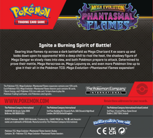 Load image into Gallery viewer, Pokemon TCG: Mega Evolution Phantasmal Flames Booster Box Back
