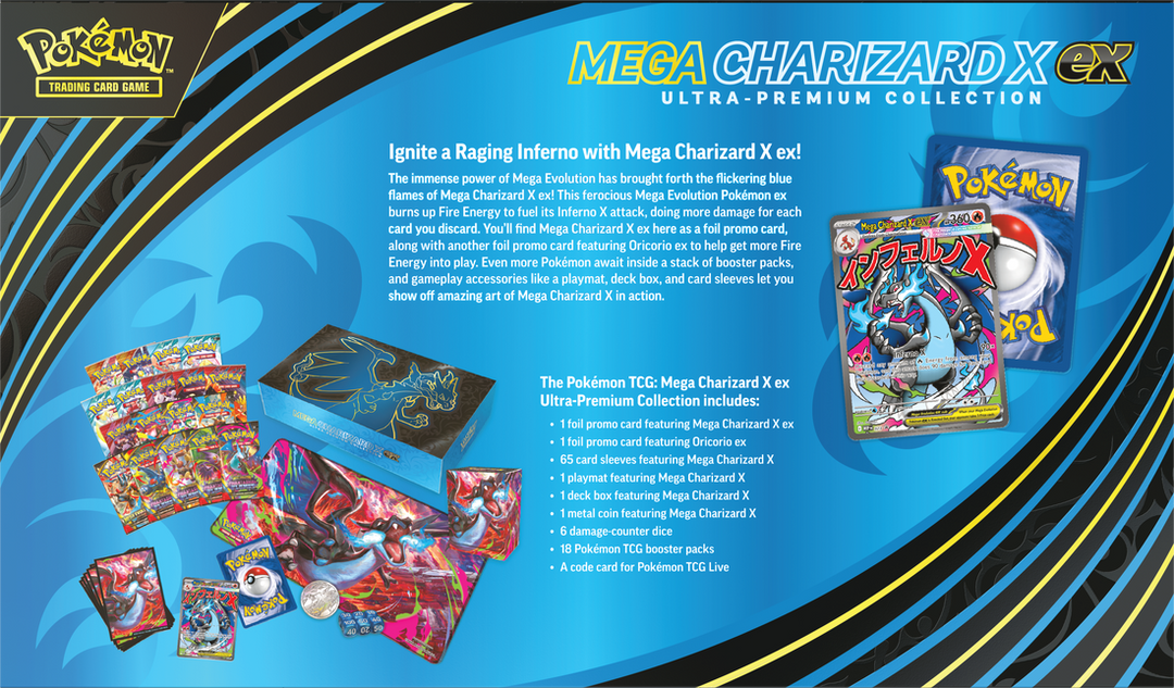 Pokémon Mega Evolution Charizard X Ex Ultra Premium Collection Box (UPC)