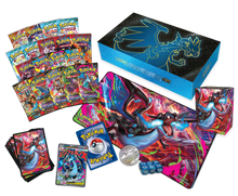 Load image into Gallery viewer, Pokemon TCG: Mega Evolutions Charizard X Ex Ultra Premium Collection Box Contents
