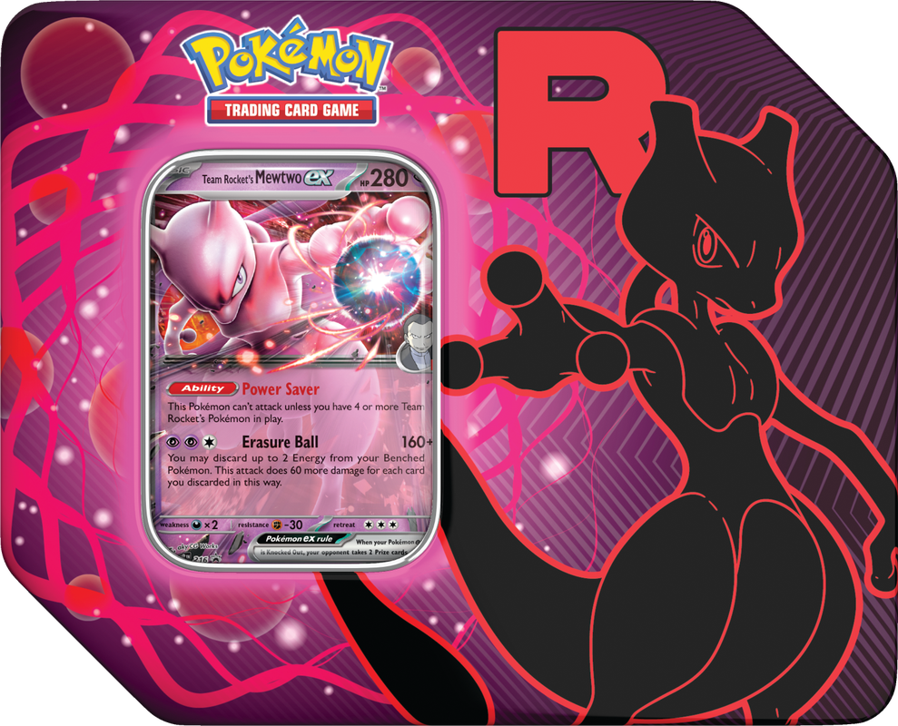Pokemon TCG: Scarlet & Violet Team Rocket's Tin Mewtwo Ex