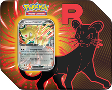 Load image into Gallery viewer, Pokemon TCG: Scarlet &amp; Violet Team Rocket&#39;s Tin Persian Ex
