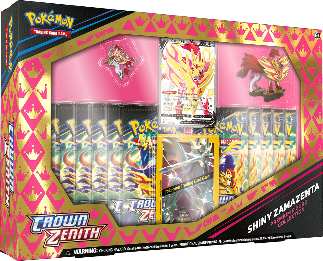Pokemon TCG: Sword & Shield Crown Zenith Premium Figure Collection Box Shiny Zamazenta