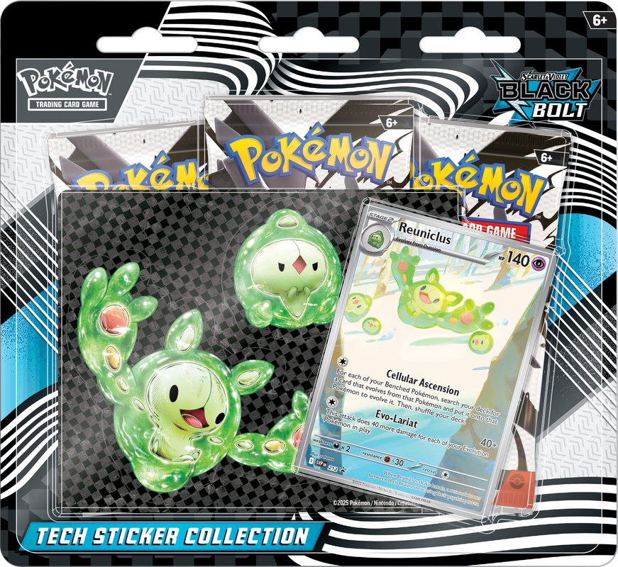 Pokemon TCG: Scarlet & Violet Black Bolt SV10.5 Tech Sticker Collection