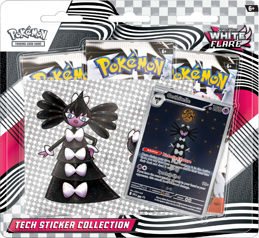 Pokemon TCG: Scarlet & Violet White Flare SV10.5 Tech Sticker Collection