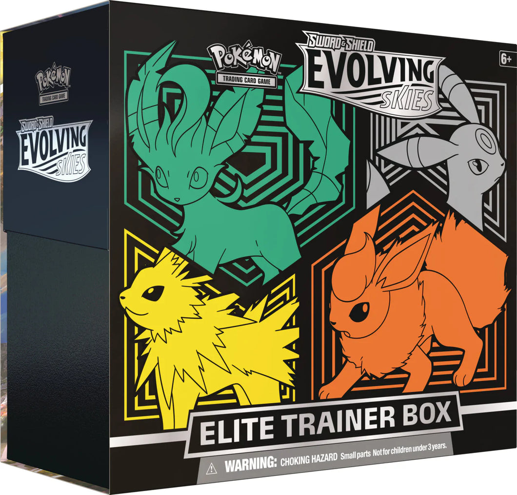 Pokemon TCG: Sword & Shield Evolving Skies Elite Trainer Box Leafeon, Jolteon, Umbreon, and Flareon