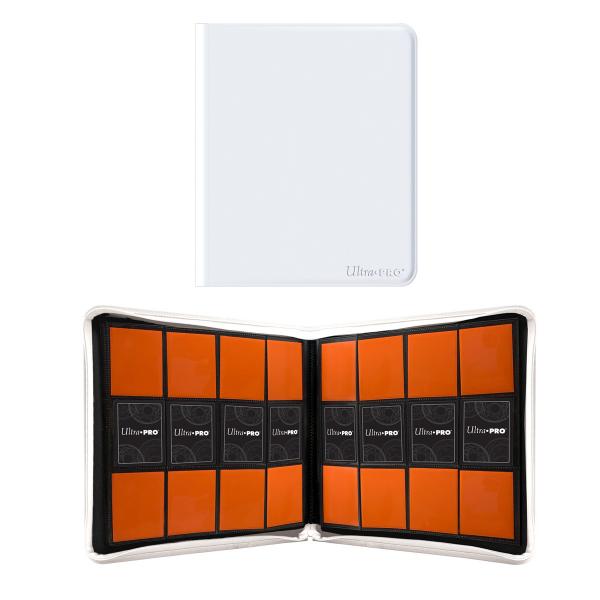 Ultra-Pro 12-Pocket Vivid Zippered Binder White