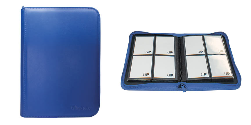 Ulra-Pro Binder 4 Pocket Vivid Zipper Blue