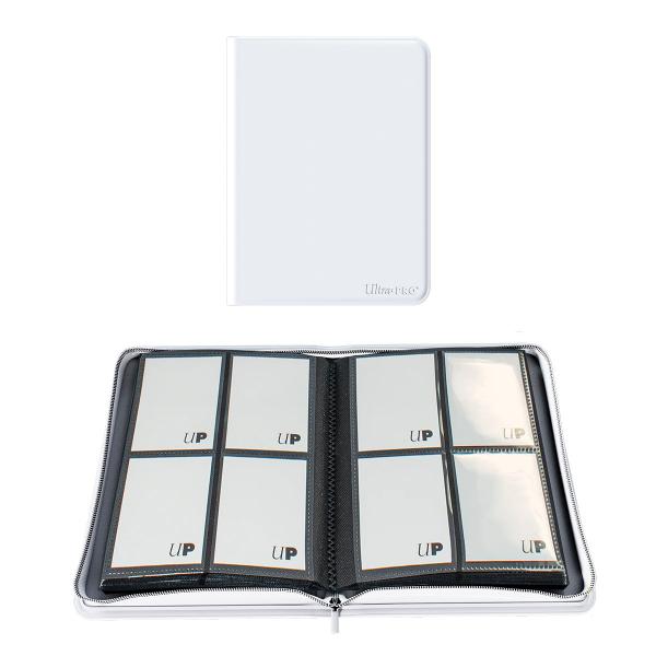 Ultra-Pro 4-Pocket Vivid Zippered Binder White