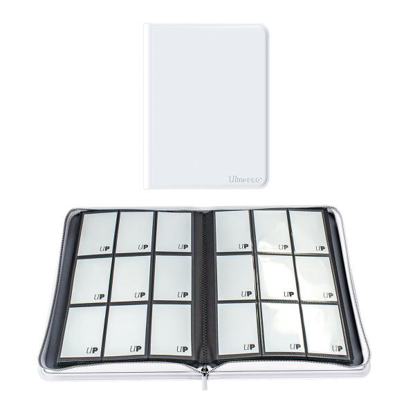 Ultra-Pro 9-Pocket Vivid Zippered Binder White