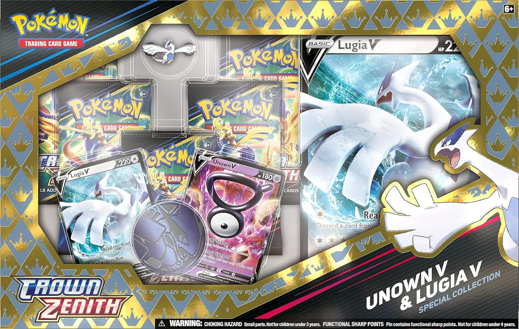 Pokemon TCG: Sword & Shield Crown Zenith Unown V & Lugia V Special Collection Box