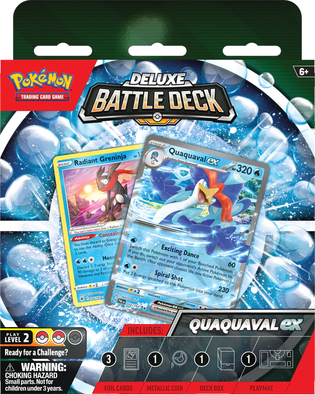 Pokémon Scarlet &amp; Violet Quaquaval Ex Deluxe Battle Deck