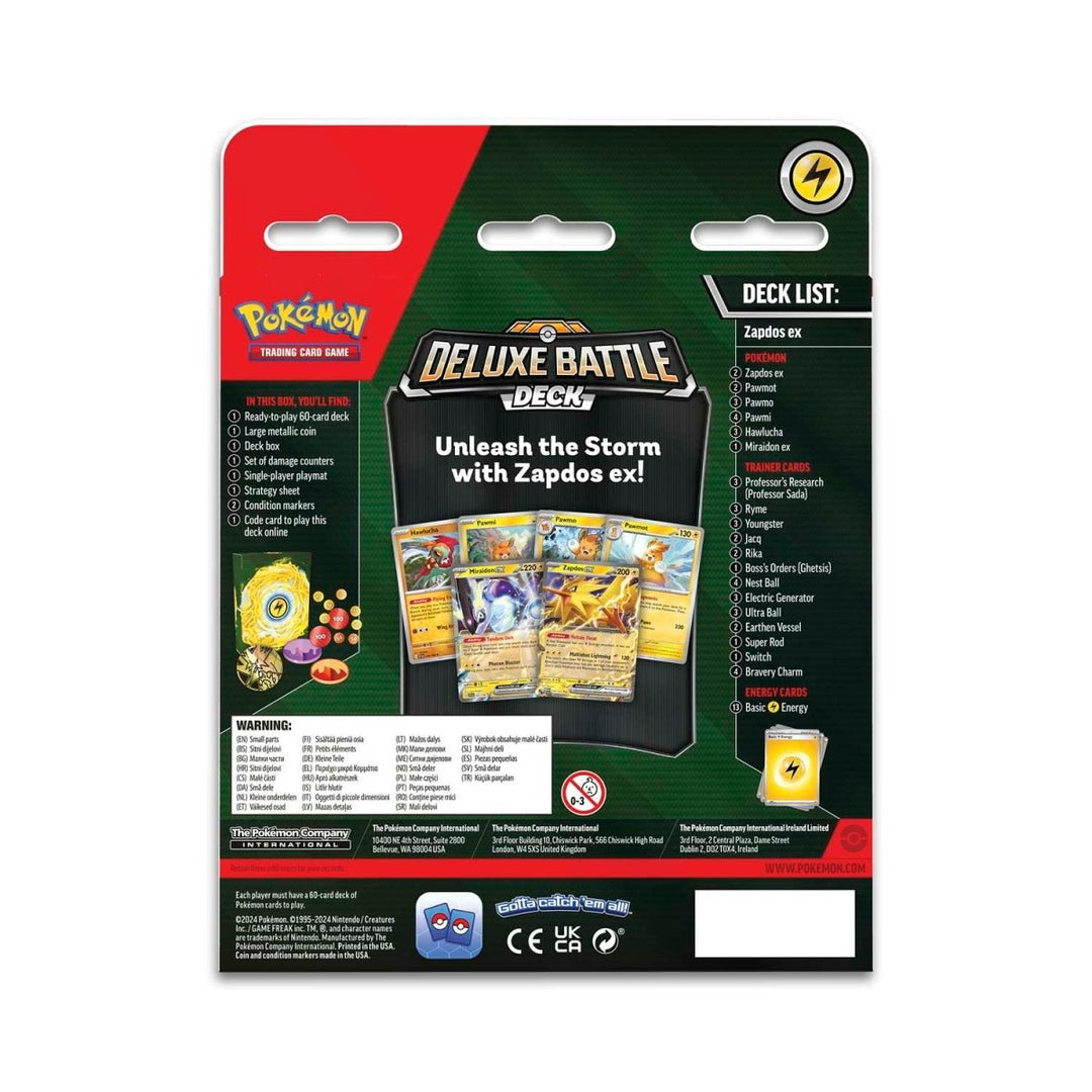Pokémon Scarlet &amp; Violet Zapdos Ex Deluxe Battle Deck
