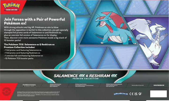 Pokémon Mega Evolution Salamence Ex &amp; Reshiram Ex Premium Collection Box