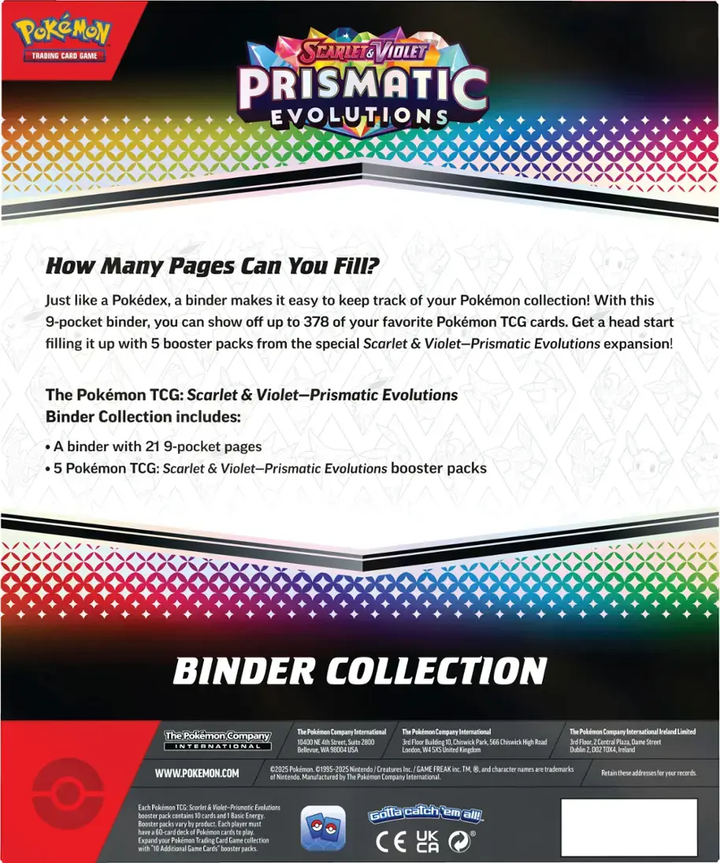 Pokémon Scarlet &amp; Violet Prismatic Evolutions Binder Collection | SV8.5