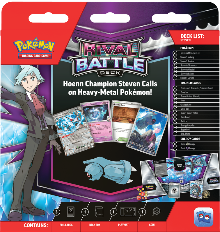 Pokemon TCG: Scarlet & Violet Rival Battle Deck Box Steven (PRE-ORDER)