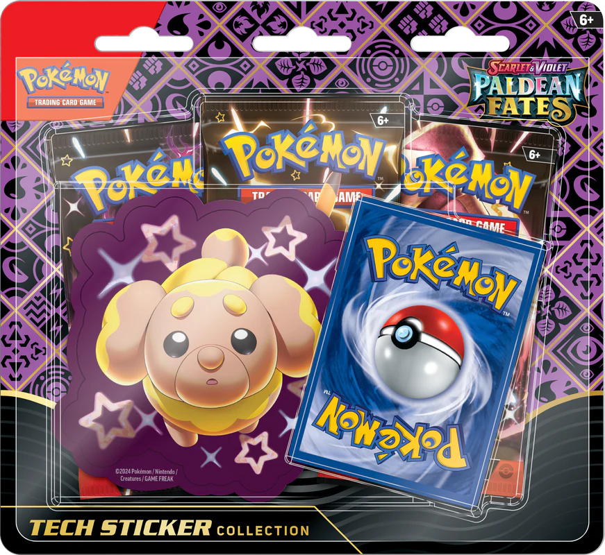 Pokemon Paldean Fates Tech Sticker Collection Fidough