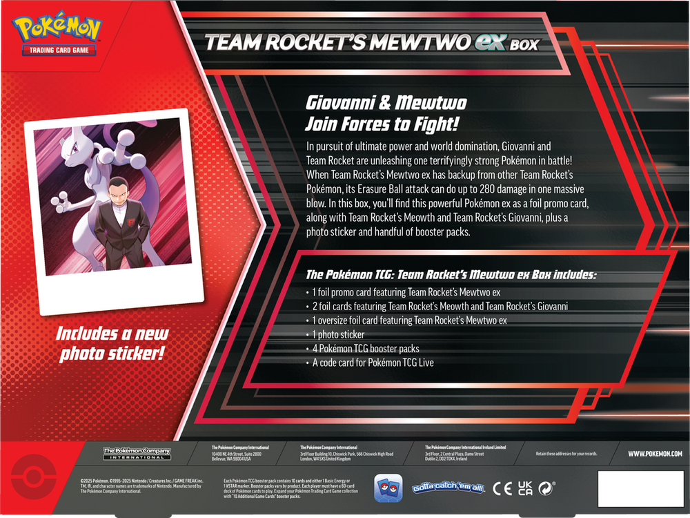 Pokémon Scarlet & Violet Team Rocket's Mewtwo Ex Collection Box