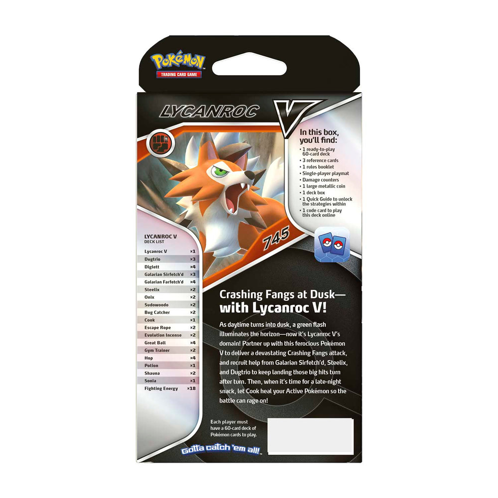 Pokémon Sword & Shield Lycanroc V Battle Deck