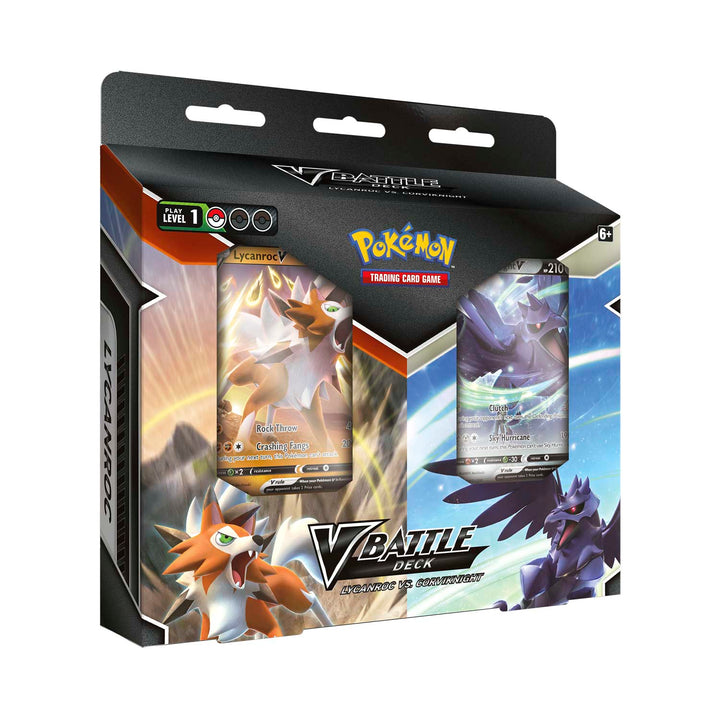 Pokémon Sword &amp; Shield Corviknight V vs. Lycanroc V Duel Battle Deck
