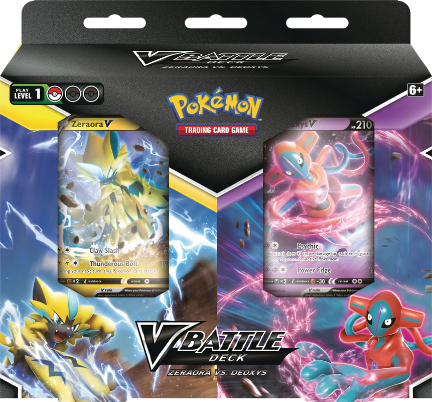 Pokémon Sword &amp; Shield V Deoxys Vs Zeraora Bundle Battle Deck